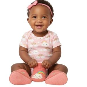 Girls Rainbow Bootie Slippers from Wonder Nation